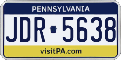 PA license plate JDR5638