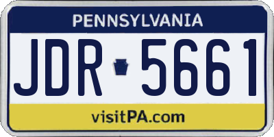 PA license plate JDR5661