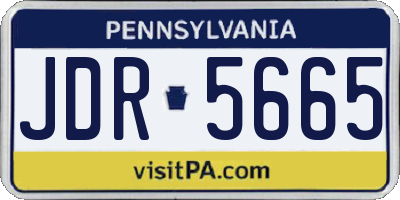 PA license plate JDR5665