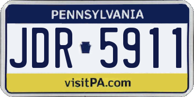 PA license plate JDR5911