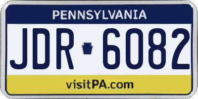 PA license plate JDR6082