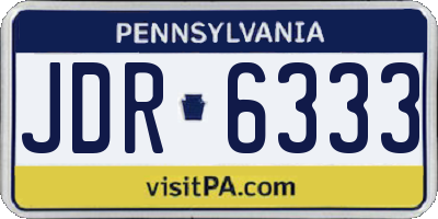 PA license plate JDR6333