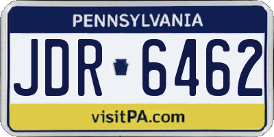 PA license plate JDR6462