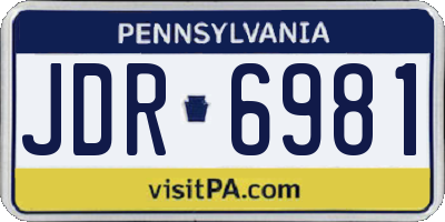 PA license plate JDR6981