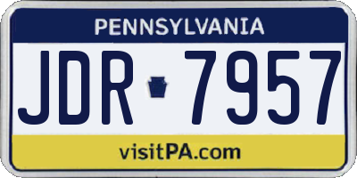 PA license plate JDR7957