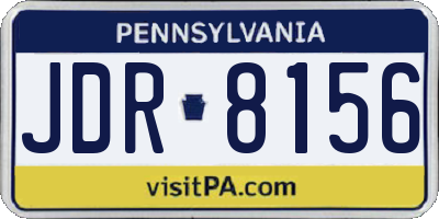PA license plate JDR8156