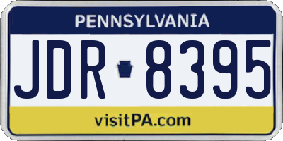 PA license plate JDR8395