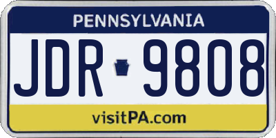 PA license plate JDR9808