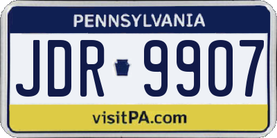 PA license plate JDR9907