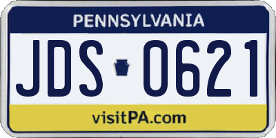 PA license plate JDS0621