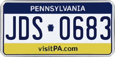 PA license plate JDS0683
