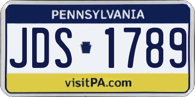 PA license plate JDS1789