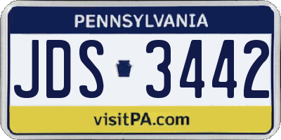 PA license plate JDS3442