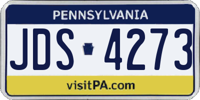 PA license plate JDS4273