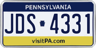 PA license plate JDS4331