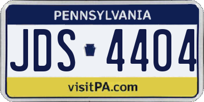 PA license plate JDS4404