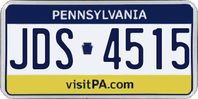 PA license plate JDS4515