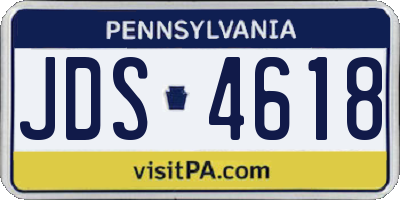 PA license plate JDS4618