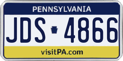 PA license plate JDS4866