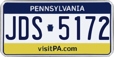 PA license plate JDS5172