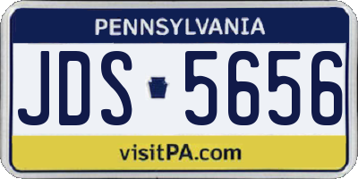 PA license plate JDS5656