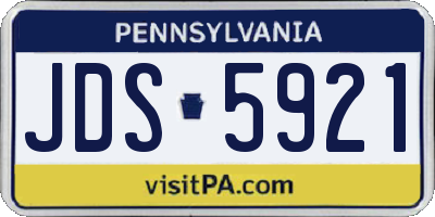 PA license plate JDS5921