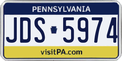 PA license plate JDS5974