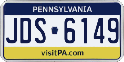 PA license plate JDS6149