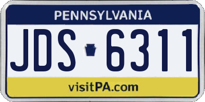 PA license plate JDS6311