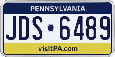 PA license plate JDS6489