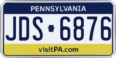 PA license plate JDS6876