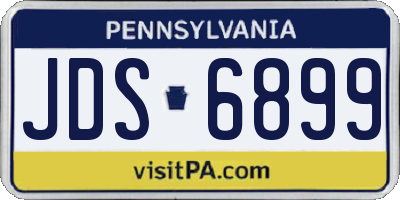 PA license plate JDS6899