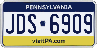 PA license plate JDS6909