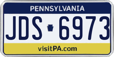 PA license plate JDS6973