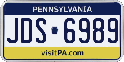 PA license plate JDS6989