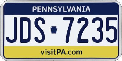 PA license plate JDS7235