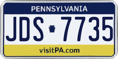 PA license plate JDS7735