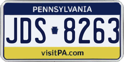 PA license plate JDS8263