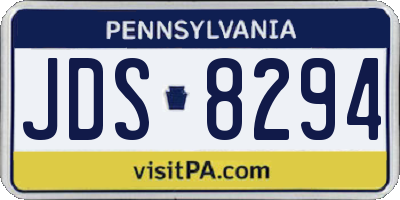 PA license plate JDS8294