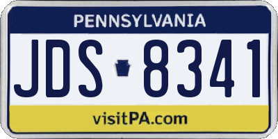PA license plate JDS8341