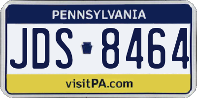 PA license plate JDS8464