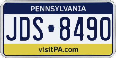 PA license plate JDS8490