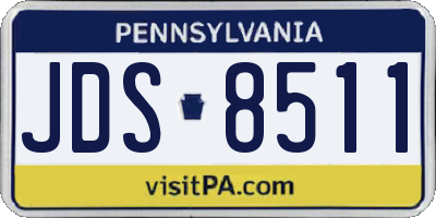 PA license plate JDS8511