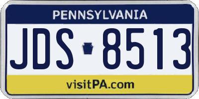 PA license plate JDS8513