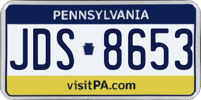 PA license plate JDS8653