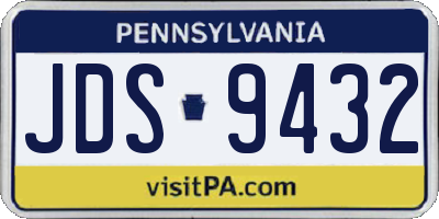 PA license plate JDS9432