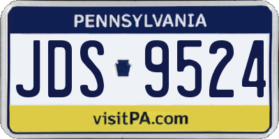 PA license plate JDS9524