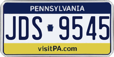 PA license plate JDS9545