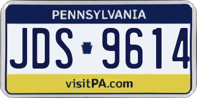 PA license plate JDS9614
