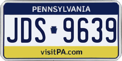 PA license plate JDS9639